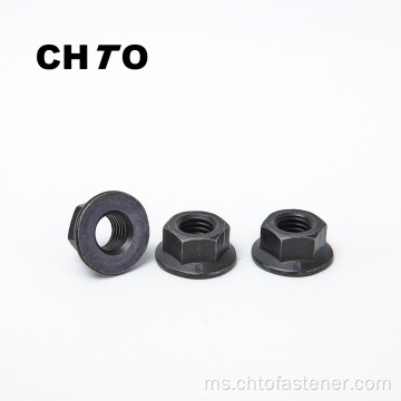 DIN 6923 Gred 8 Black Oxide Finish Hexagon Flange Nuts